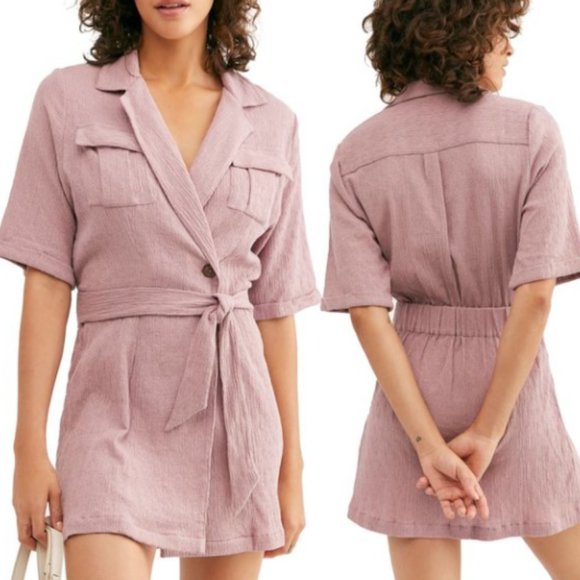 Free People Dresses & Skirts - Free People Clementine Tie Wrap Mini Dress NWT S